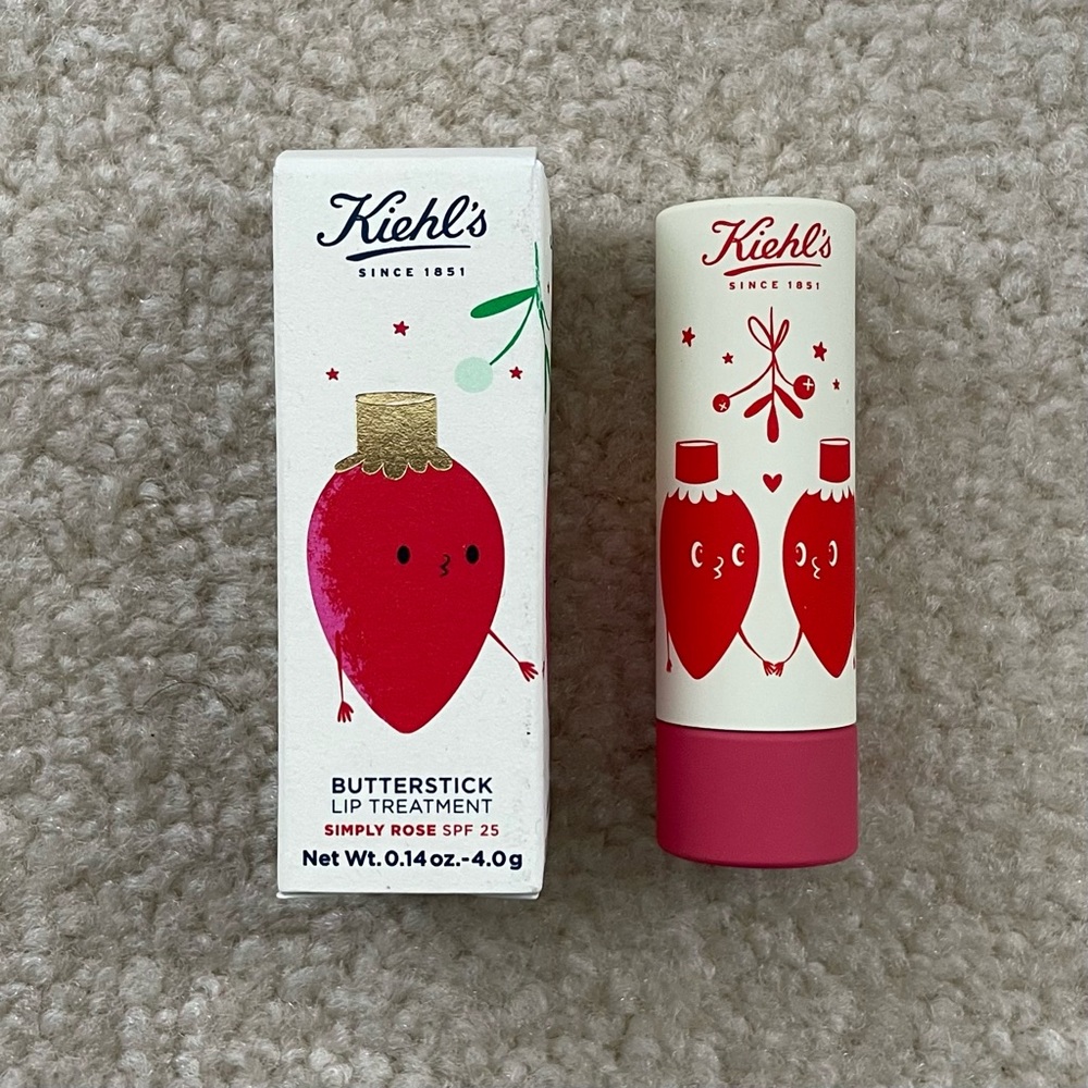 Kiehl’s Butterstick Lip Treatment Simply Rose: Limited Edition Holiday Packaging